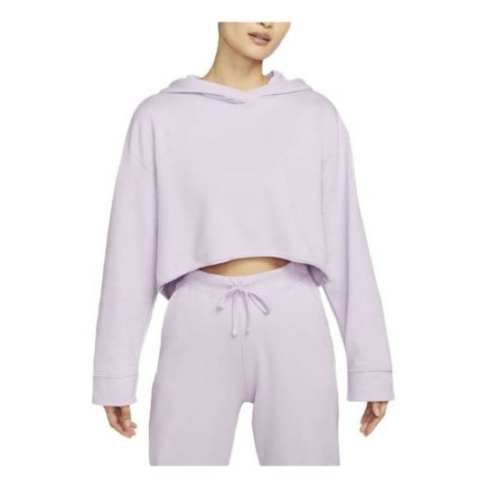 Women’s Large Nike Lavender Cropped “Yoga Luxe Hoodie”Purple